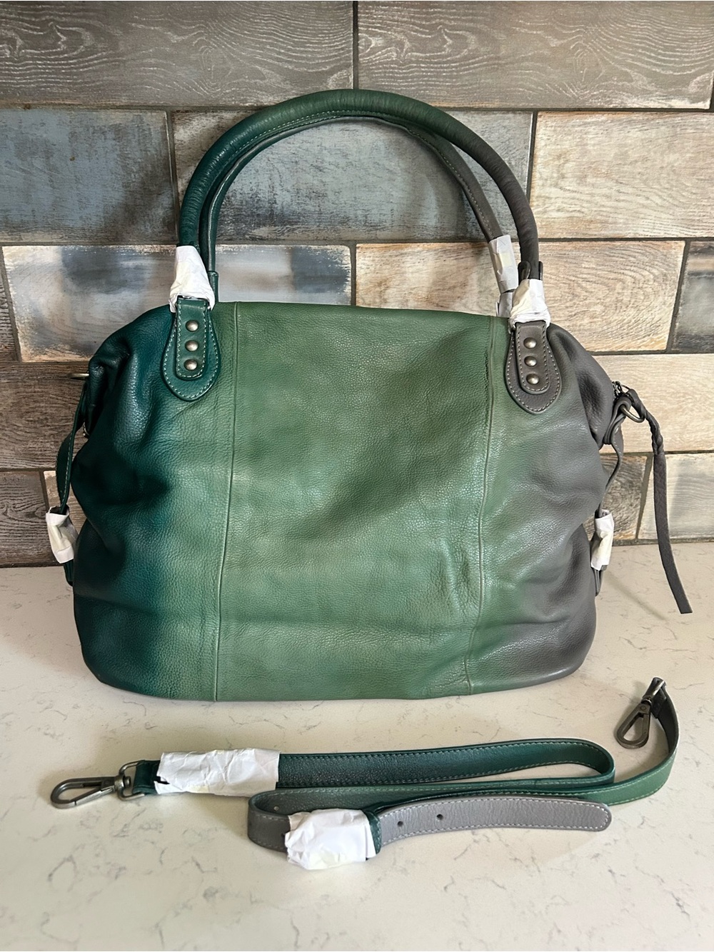❌SOLD❌ NWT We The Free Ombre Emerson Tote w/ Micro Emerson, Charms, Scarves - Picture 8 of 16